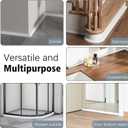 158 Inch Flexible Quarter Round Molding Wall Decoration Molding Trim,Self-Adhesive Peel and Stick Silicone Rubber Trim, Flexible DIY Waterproof Trim for Floor Window Frame and Home Decoration