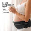 KeaBabies Pregnancy Belly Bands for Pregnant Women - 1-Pack, Soft & Breathable Maternity Belly Support Band, Easy Adjustable Maternity Belt for Back, Pelvic Support, Comfortable (Midnight Black, M/L)