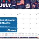 SUNEE Desk Calendar 2026 Large 22x17 from July 2026 to December 2027, Extra Large Desktop Monthly Calendar Pad 18 Months For Teacher or Office, Desk Top, Seasonal
