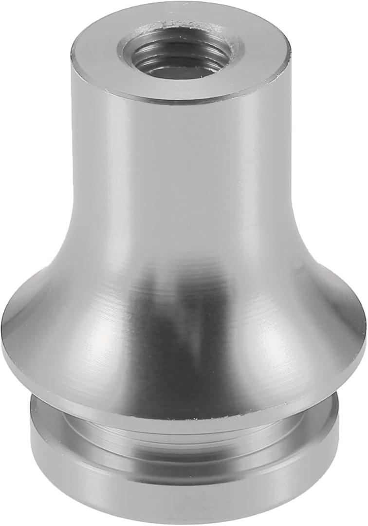 Car Gear Shift Knob Adapter, M10x1.5 Shifter Boot Retainer Universal for Manual Transmission Vehicles Durable Aluminum Alloy Silver Tone