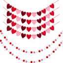 Felt Garland hearts 6 Pack