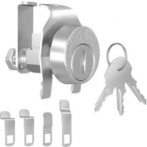 1 Pack Mailbox Lock, National L-1172C Mailbox Lock Replacement for C9100 Mailbox Key Lock with 3 Keys, Nickel Finish