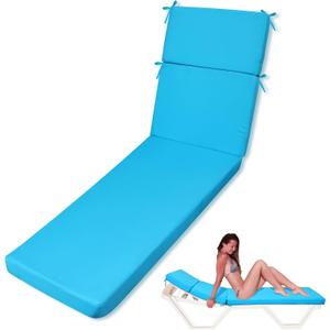 1 Pcs Indoor Outdoor Chaise Lounge Cushions Sponge Bench Outdoor Furniture Chaise Cushions Patio Chair Furniture Replacement (Peacock Blue)
