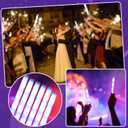 50 White LED Foam Stick Bulk 16 Inch 3 Modes Light up Glow in The Dark Light Sticks Flashing Glow Wands for Wedding Birthday Rave Concert Carnival Multi Item Party Favor Packs, Battery Powered
