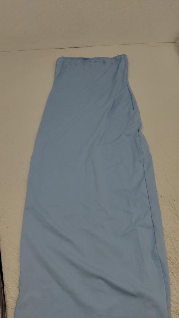 Floerns Women's Solid Strapless Sleeveless Bandeau Tube Top Bodycon Maxi Dress S