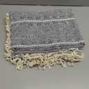 Deeprove Dark Coal Grey Boho Curtains 72 inches Length, Vintage Bohemian Embroidery Farmhouse Cotton Linen Fringe Window Treatments Nursery Bedroom Living Room Dinging Room Decor, 52"W x 84"L (Pack of 1), 1 Panel