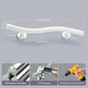 20 Inch Wave Grab Bar 1.25" Dia, White Bathroom Grab Bar, 304 Stainless Steel Handicap Grab Bars, Safety Support Handrail, Assist Bath Shower Handle for Elderly Injury Senior