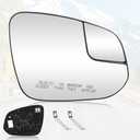 Youxmoto Passenger Right Side Mirror Glass Replacement, for Toyota RAV4 2016 2017 2018, 87961-42D20, Side Heated Convex View Mirror, with Backing Plate and Rear Holder