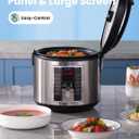 COMFEE' Rice Cooker, Slow Cooker, Steamer, Stewpot, Saut All in One (12 Digital Cooking Programs) Multi Cooker (5.2Qt ) Large Capacity. 24 Hours Preset & Instant Keep Warm, Black/Silver (MB-M25)