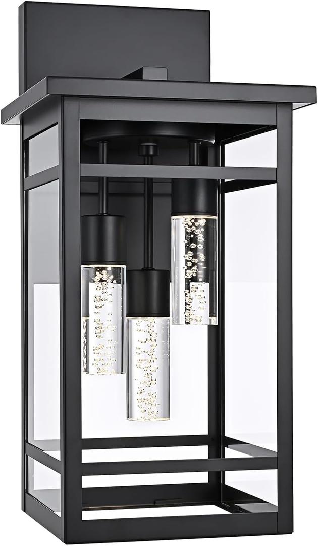 3 Lights Outdoor LED Wall Light Fixtures for Porch