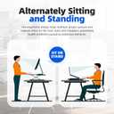Standing Desk Converter Height Adjustable, Sit to Stand up Desk Riser Computer Workstation use in Laptop and Single Monitor Ergonomic Desktop Workstation for Home Office - White