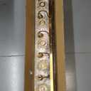 Ralbay Gold Crystal Vanity Lights for Bathroom 6-Lights Brass Gold Crystal Bathroom Vanity Lights Over Long Mirror Modern Crystal Bathroom Wall Lighting Fixtures