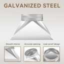 3-1/4" x 10" to 5" Round Galvanized Duct Transition | Rectangular to Round HVAC Vent Adapter for Range Hood, Microwave Exhaust, Dryer Vent & Industrial Ducting | Heavy-Duty Galvanized Transition