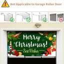 4 Pcs Garage Door Banner Clamps Christmas Garage Door Backdrop Installation Clips Large Banner Cover Hanging Hooks for Christmas Halloween Garage Door Decorations (4, Black)