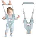 Baby Walking Harness Handheld Baby Walker Assistant Belt Adjustable Toddler Infant Walker Safety Harnesses Standing and Walking Learning Helper with Detachable Crotch for 9-24 Month (Green) 