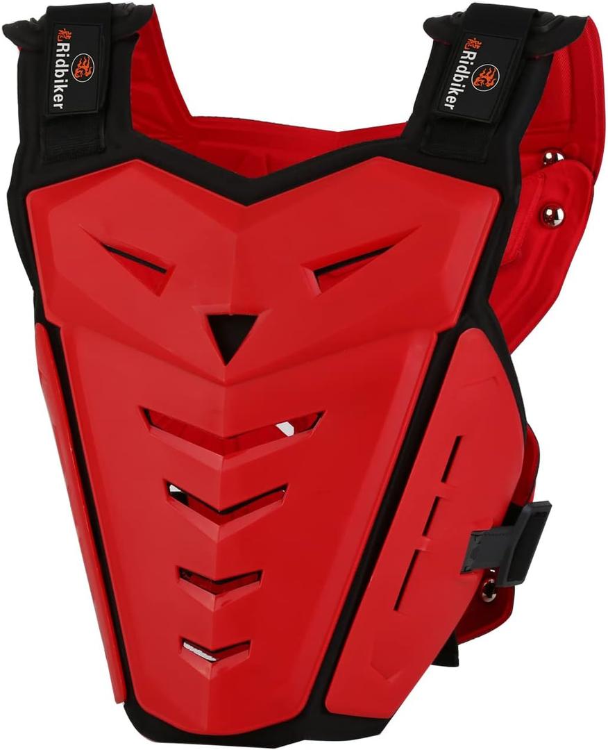 Motorcycle Body Armor Vest Dirt Bike Gear, Chest Protector Motocross Gear Motorcycle Chest Back Protector for Men Mountain Bike Protective Gear MTB Racing Off-Road