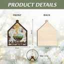 2 x Oh Holy Night Nativity Ornament 2025  Wooden Christmas Tree Decoration with Baby Jesus in Manger & Star of Bethlehem  Rustic Christian Holiday Ornament & Faith Gift