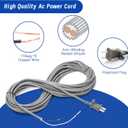 36ft Power Cord Compatible with Shark Navigator Lift-Away Upright Vacuum Cleaner Pro NV355 NV356 NV357 UV400 UV540 NV36 NV60 NV80 NV360 NV370 Rotator Lift-Away NV501 NV502 NV450 NV402