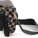 FEIBOON Spacious Checkered Nylon Crossbody Bag Bum Bag Handbags Wallets for Women