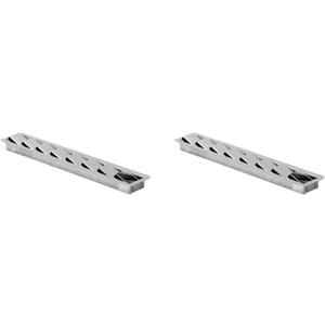 Boat Louver Vent Marine Vent Grille Oblong Sturdy Stainless Steel, 2Pcs Boat Shutters Blind Louvre Boat Ventilator 8 Slots for Boats Marines Ships Boat Ventilation Air Vent Grille