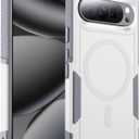 Magnetic for Google Pixel 10 Pro XL Case[Compatible with Magsafe][Rugged Military Grade Shockproof][Scratch Resistant] Full-Body Sturdy Slim Protective Phone Cases Cover (White/6.8 Inch)
