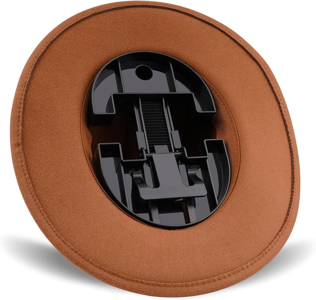 Eiito Hat Stretcher for Fitted Hats, Cowboy Hats Stretcher Fitted Hat 7 to 8 1/2, Adjustable CapSlide Rail Stretcher Fits All Caps Black