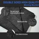 40"x72" Thick Moving Blanket, Heavy Duty Furniture Moving Pads, Quilted Packing Blankets, Black, 1 Count