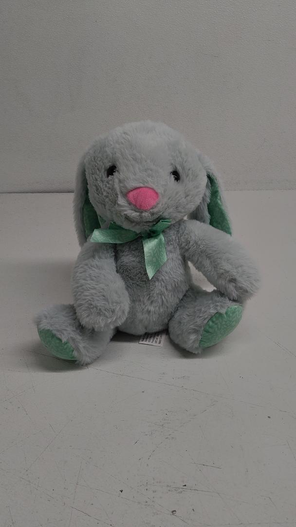 HH 12in Bunny With Ribbon Plush Blue