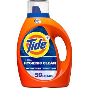 Tide Hygienic Clean Heavy 10X Duty Laundry Detergent Liquid Soap, Original Scent, HE Compatible, 59 Loads, 84 fl oz