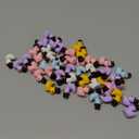 Soulchen 45 Pcs Christmas Mini Resin Ducks Tiny Snowman Ducks Bulk Small Figurine Winter Xmas Duck Miniatures for Gift Landscape Decoration Garden Accessories Party(Yellow, White, Pink, Purple, Blue)