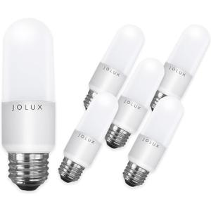 Jolux led Stick Lights, led Bulbs 60 watt Equivalent, 800 Lumen,2700K Soft White,e26 Bulb, Non-Dimmable, Enclosed Fixture Rated,6 Count (Pack of 1)