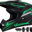 Youth Kids Motocross Helmet, Adult ATV Dirt Bike Helmet with Goggles Gloves & Mask Quick, Full Face Motorcycle Helmet with Quick Release Buckle DOT Certified (Small)