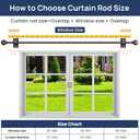 ENJOYBASICS No Drill Curtain Rods for Window 28 to 47 Inches, 5/8 Inch Diameter Renter Friendly Drapery Rod with Adhesive Brackets without Drilling, Adjustable from 27 to 52 Inches, Bronze