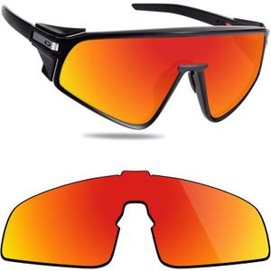Fiskr Polarized Lenses Replacement Compatible with Oakley Latch Panel OO9404 Sunglasses, Impact Resistant & Perfect Fit - Fire Red