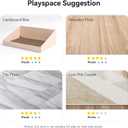 Cheerble Interactive Cat Ball Toy, Automatic Moving Ball Toy for Indoor Cat Kitten, Electric Pet Toy Fun Gift with Light, High Energy Cat Toys, Red