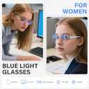 Oval Blue Light Blocking Glasses For Women Y2K Retro 90s Skinny Metal Frame Eye Protect Computer Eyeglasses