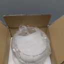 VONLUCE Industrial Semi Flush Mount Ceiling Light, 8.3" Ceiling Light Fixture with Clear Glass Shade, Farmhouse Lighting for Hallway Kitchen Bedroom Entryway, Matte Black Flush Mount Light Fixture