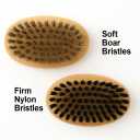 Goat Brushes for Grooming 2 Pack, Wooden Livestock Brush Set for Goats, Sheep, Calves, Horses, Dogs and Pigs, Soft Boar Bristle and Firm Nylon Body Brushes for Shedding, Face and Leg Care