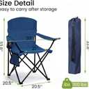 Camping Chair 2 Pack Portable Folding Chair, Supports 300lbs, Navy Blue