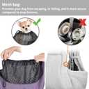 Dog and Cat Sling Carrier - Small Dog Carrier Sling with Adjust Strap & Zip Pocket, Hands Free Soft Dog Slings for Small Dogs Cats Puppy Pets Outdoor Travel Safety Purse Bag