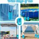 2PCS Pool Ladder Weights 20L Universal Pool Step Weights Sand Bag Waterproof 500D PVC Swimming Pool Stair Weights for Above Ground and Inside Pool with 2 Nylon Handles and 1 Funnel Light Blue