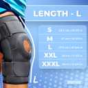 Sparthos Hinged Knee Brace for Larger Legs - Adjustable Stabilizing Support for ACL, MCL, Meniscus Tear, Arthritis - Open Patella - For Men and Women (Plus Size, XXX-Large, Ideal for Thighs 20"-28")