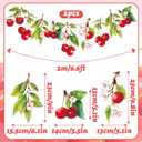 Cherry Decor Cherry Garland Party Decoration Hanging Decoration Cherries Birthday Garlands for Birthday Wedding Baby Shower Christmas Home Decor