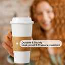JOLLY PARTY [50 Pack] 20 oz Paper Coffee Cups, Disposable Paper Coffee Cup with Lids, Sleeves, and Stirrers, Hot/Cold Beverage Drinking Cup for Water, Juice or Tea, Suitable for Home, Shops and Cafes, 50 Count