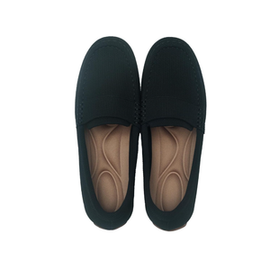 Women's Lightweight Knitted Loafers Casual Flat Shoes Comfortable Boat Shoes Flat Bottomed Breathable Shoes 44
