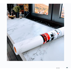 Decotalk 30"x400" Marble Contact Paper Peel and Stick Countertop Contact Paper White Grey Marble Vinyl Paper Waterproof Countertop Vinyl Wrap White Wallpaper Removable