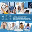 JM 3 Pack Reading Glasses for Women Men, Fashion Square Blue Light Blocking Readers