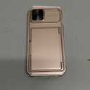 for iPhone 16e Phone Case Wallet, Built-in Card Holder (4-5 Cards), RFID Block, Slide Camera Cover, Military Grade Protection, Rugged Women Girly Men Protective Case for iPhone16 E, Rose Gold