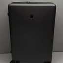 LEVEL8 Checked Luggage, Large Suitcase, Lightweight Luminous Textured Tsa Approved Medium Hardside Luggages with 8 Spinner Wheels, 24 Inch, Dark Grey