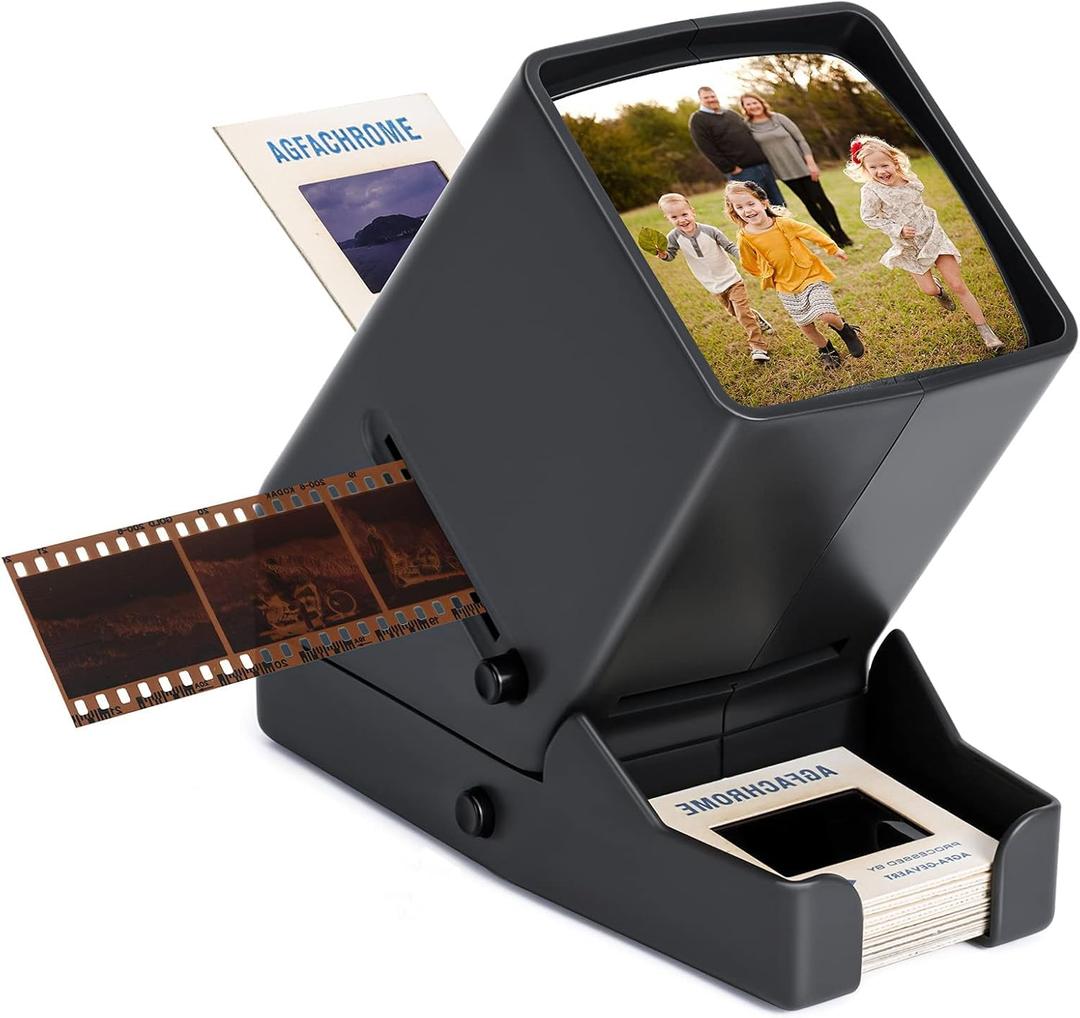 35mm Slide Viewer, Film Negative and Slide Viewer with 3X Magnification and LED Lighted Illuminated Viewing, USB Powered